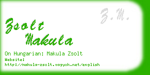 zsolt makula business card